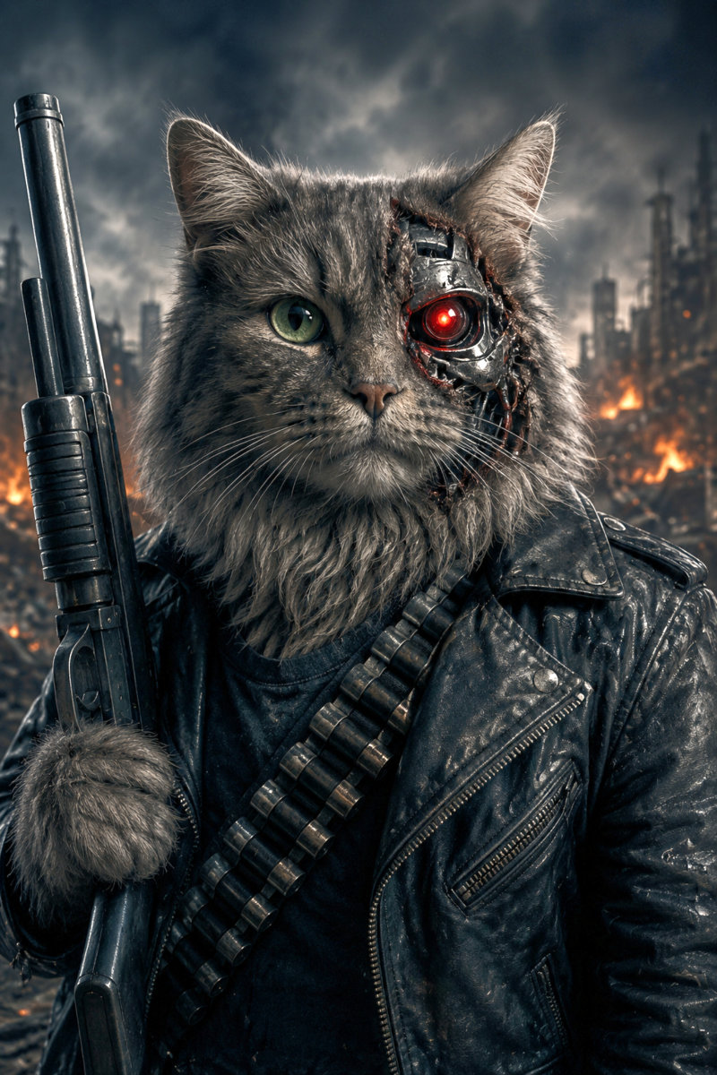 The Cyber Maine Coon, Jack the Terminator.