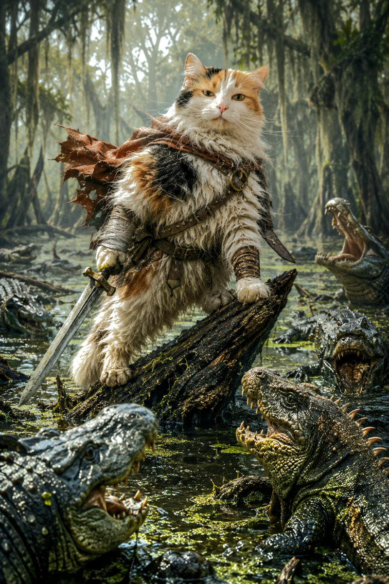 Pluisje en het Moeras der Monsters, Maine Coon zonder angst.