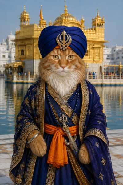 De Sikh-krijger Jack, De Maine Coon Maharaja.