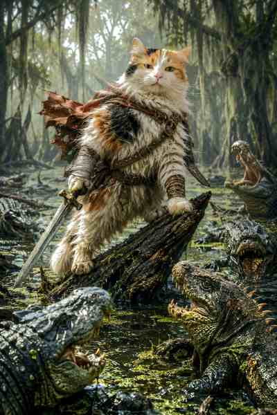 Pluisje en het Moeras der Monsters, Maine Coon zonder angst.